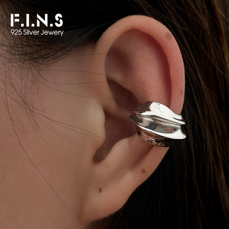 Ear Cuff No Piercing - F.I.N.S 1PC Exaggerated Wide S925 Sterling