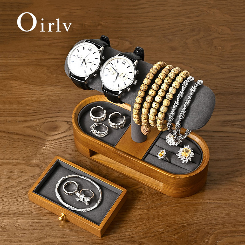 Jewelry Stores Watches - Oirlv Solid Wood Watch Organizer Shelf