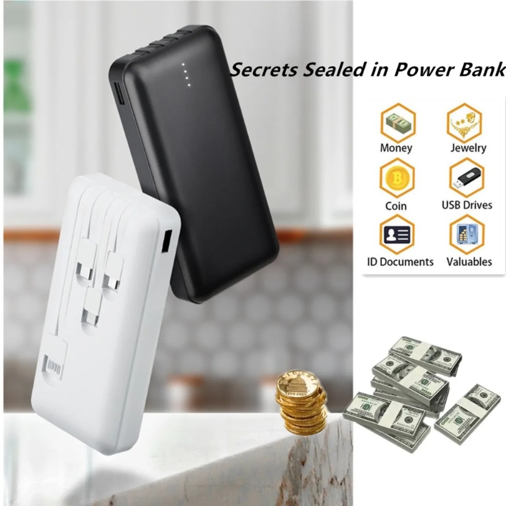 Jewelry And Watches Stores - Portable Power Bank-shaped Storage Box Can