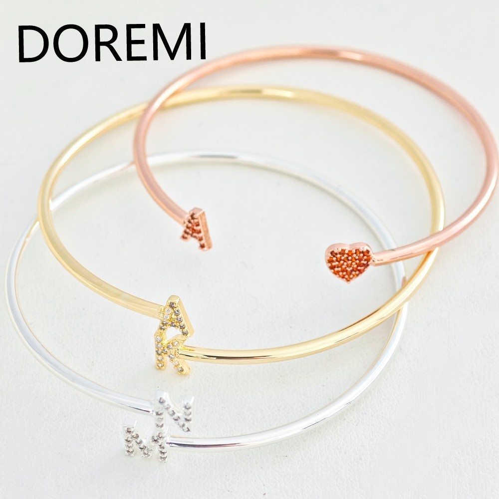 DOREMI Custom Letters Initial  - Cuff Bangle Bracelet recension och pris
