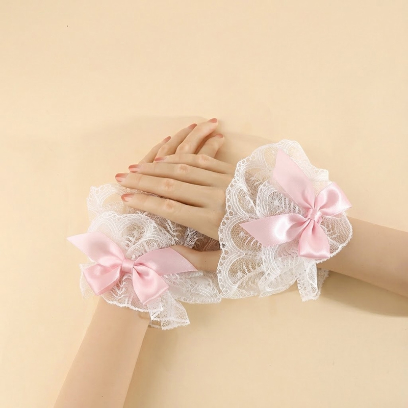 Sweet  Lolita Lace Bowknot Wri - Cuff Bangle Bracelet recension och pris