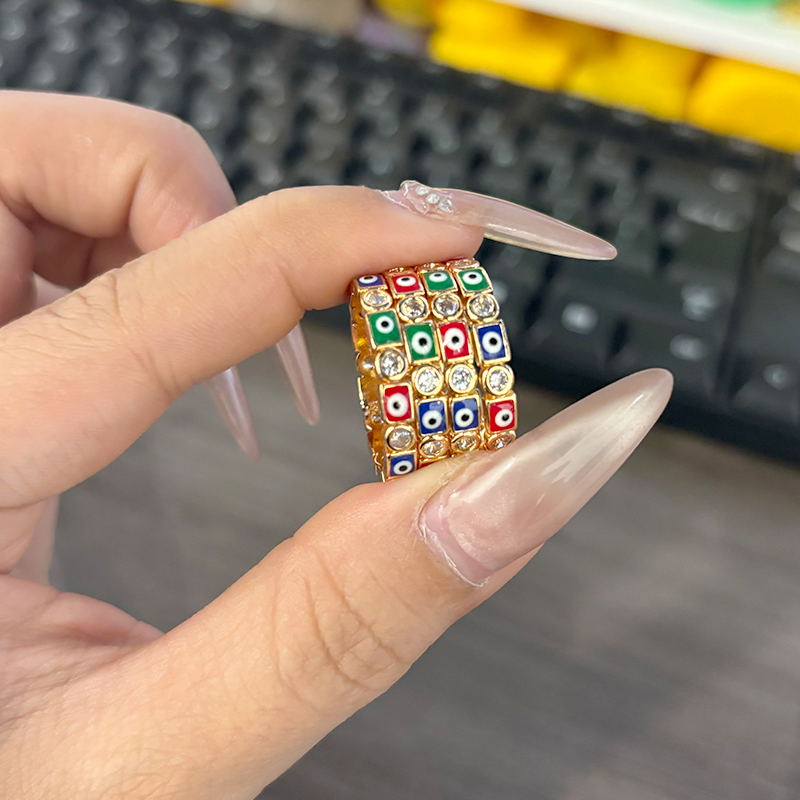 2024 New Colorful Red Pink Blu - Moissanite Ring recension och pris