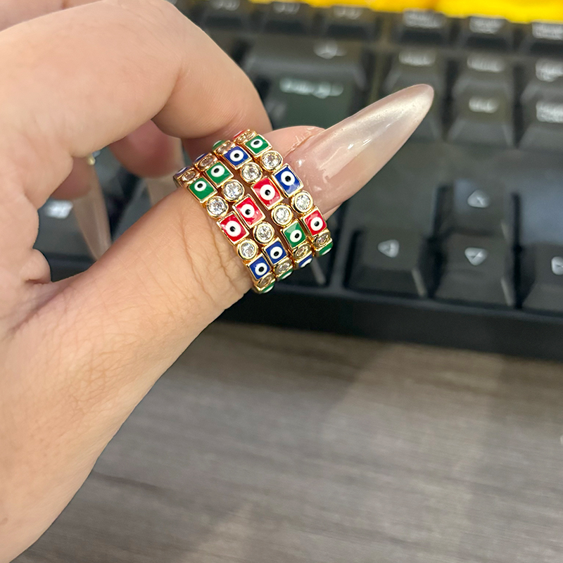 2024 New Colorful Red Pink Blu - Moissanite Ring recension och pris