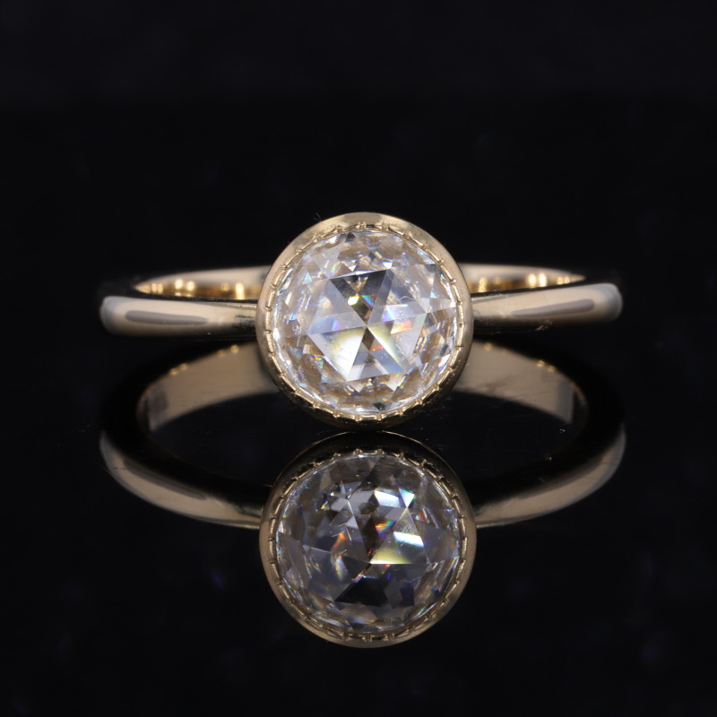 10k Yellow  Gold Engagement Ri - Moissanite Ring recension och pris