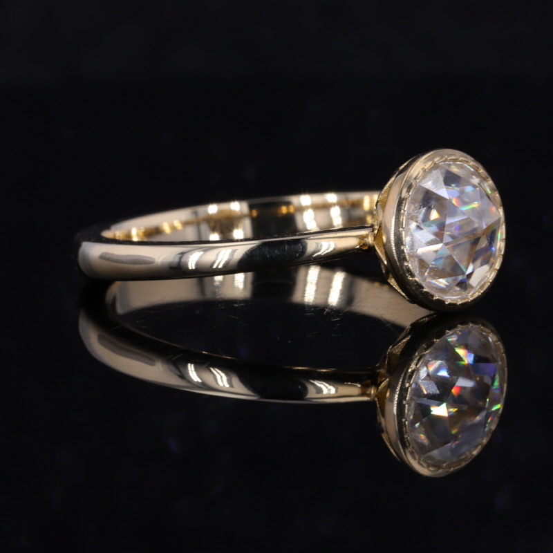10k Yellow  Gold Engagement Ri - Moissanite Ring recension och pris
