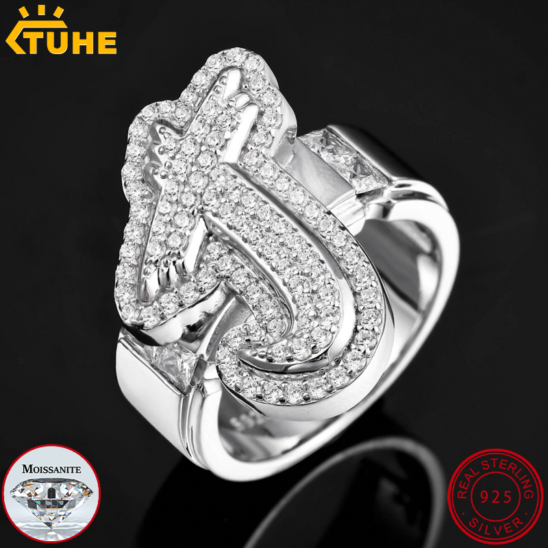 TUHE Iced Out Moissanite Custo - Moissanite Ring recension och pris