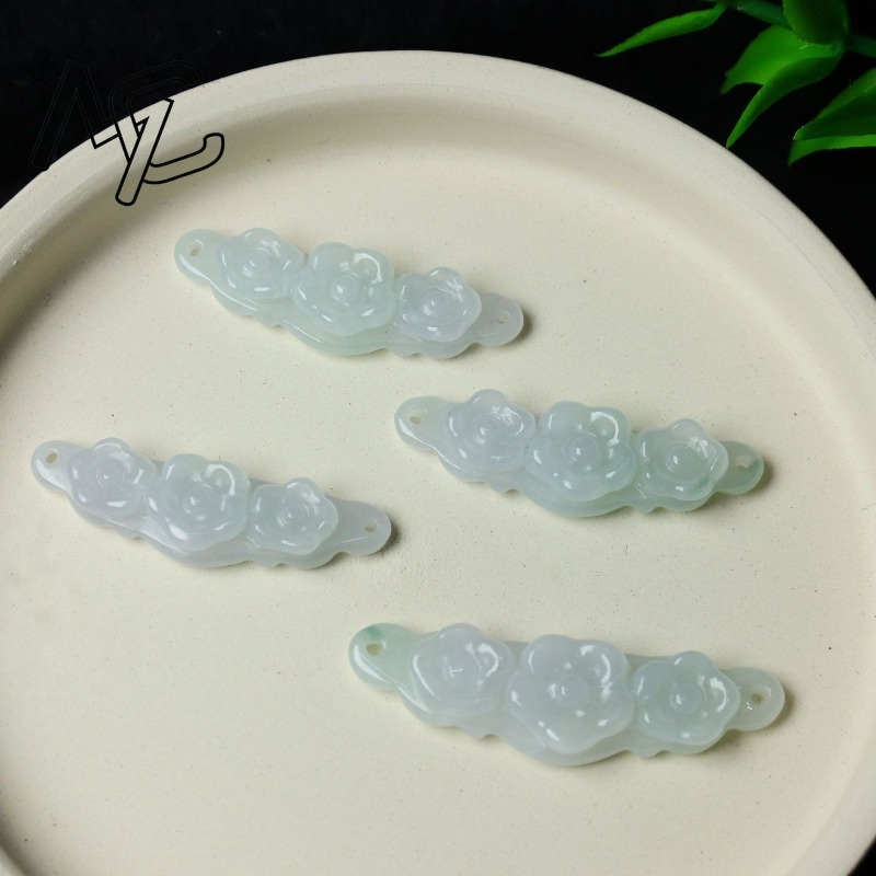 1pc Natural Jadeite Emerald Fl - Jewelry & Watches Store recension och pris