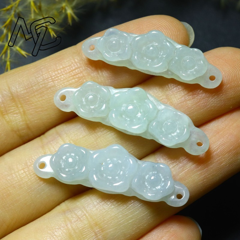 1pc Natural Jadeite Emerald Fl - Jewelry & Watches Store recension och pris