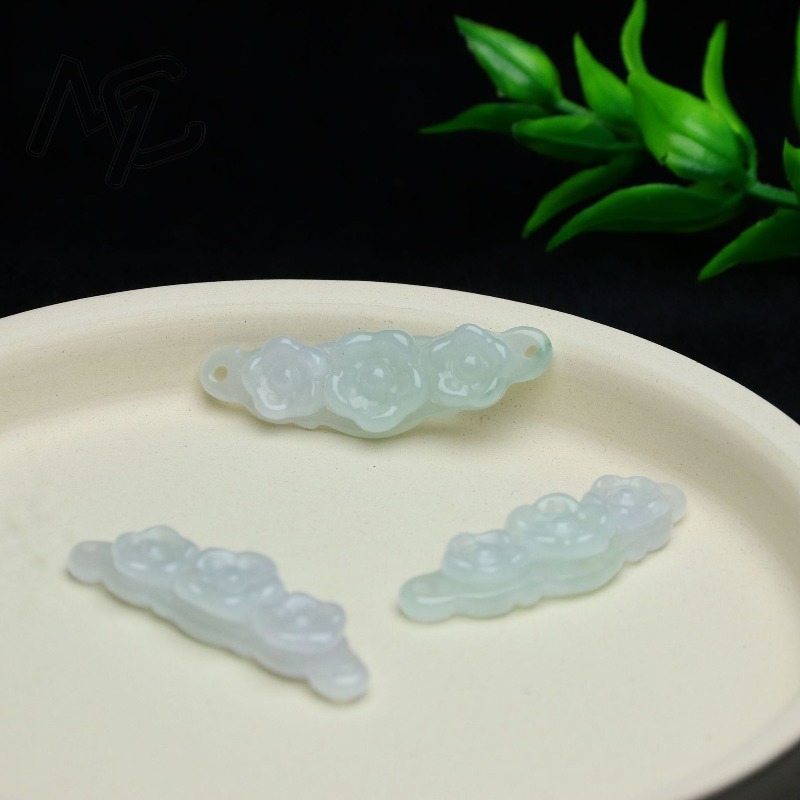 1pc Natural Jadeite Emerald Fl - Jewelry & Watches Store recension och pris