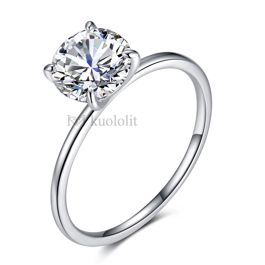 1CT‑2CT Round Cut 8.0mm D Colo - Moissanite Ring recension och pris