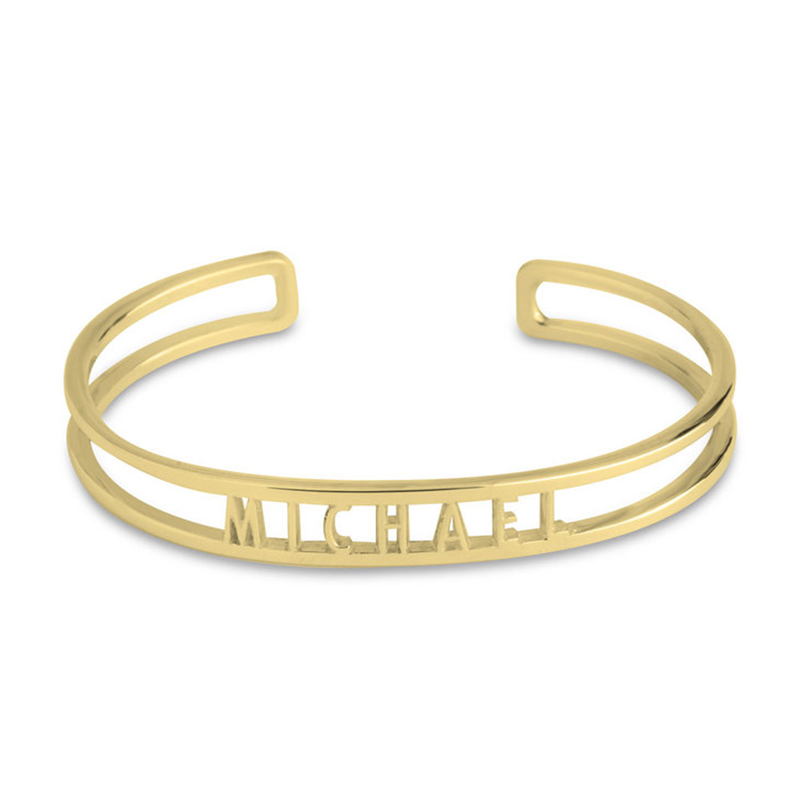 Personalized Custom Name Brace - Cuff Bangle Bracelet recension och pris