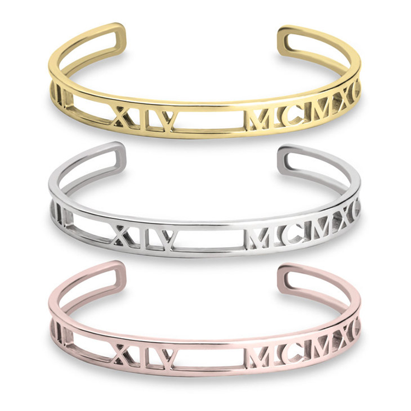 Personalized Custom Name Brace - Cuff Bangle Bracelet recension och pris