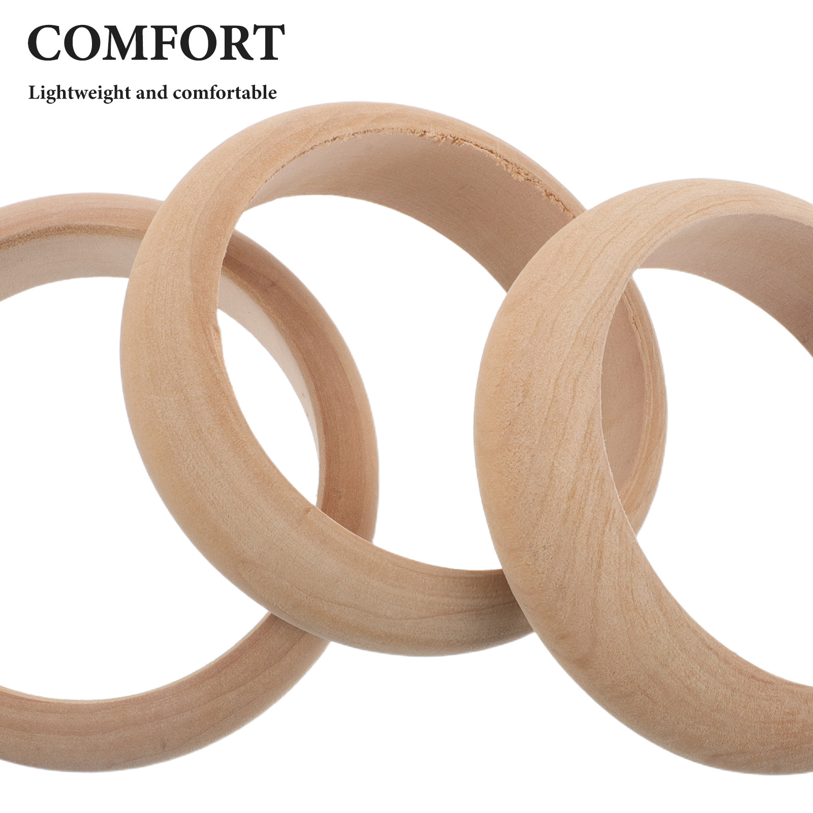 4Pcs Solid Wood Bangle Blanks  - Cuff Bangle Bracelet recension och pris