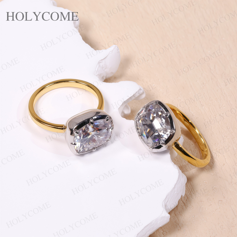 Custom Rings Moissanite Cushio - Moissanite Ring recension och pris