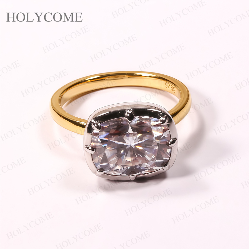 Custom Rings Moissanite Cushio - Moissanite Ring recension och pris
