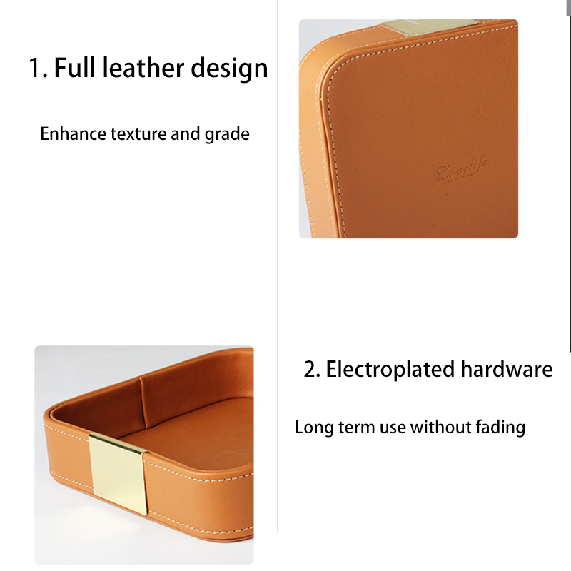 Leather Desk Tray Desktop Stor - Jewelry And Watches Stores recension och pris