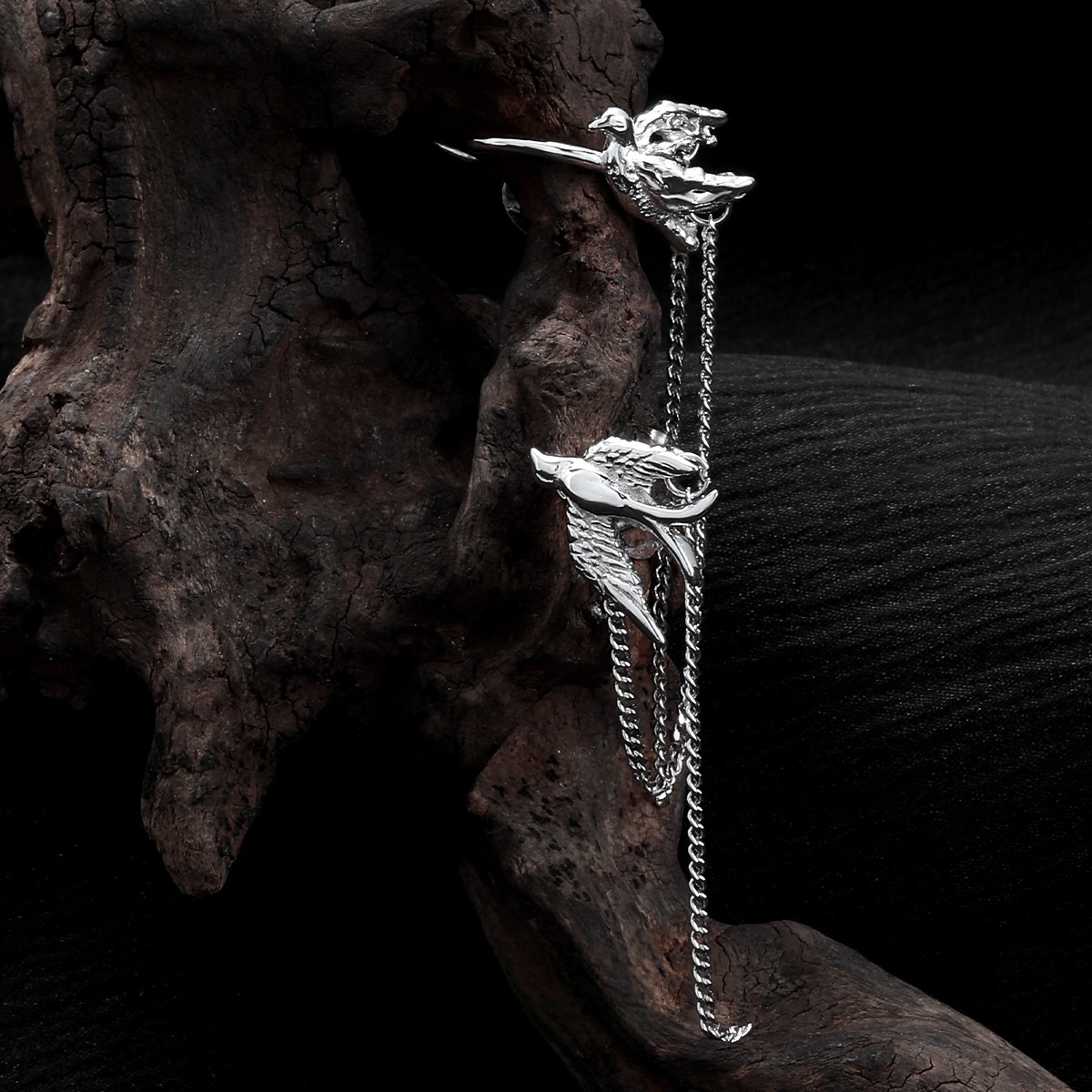 F.I.N.S Bird-Shaped S925 Sterl - Ear Cuff No Piercing recension och pris