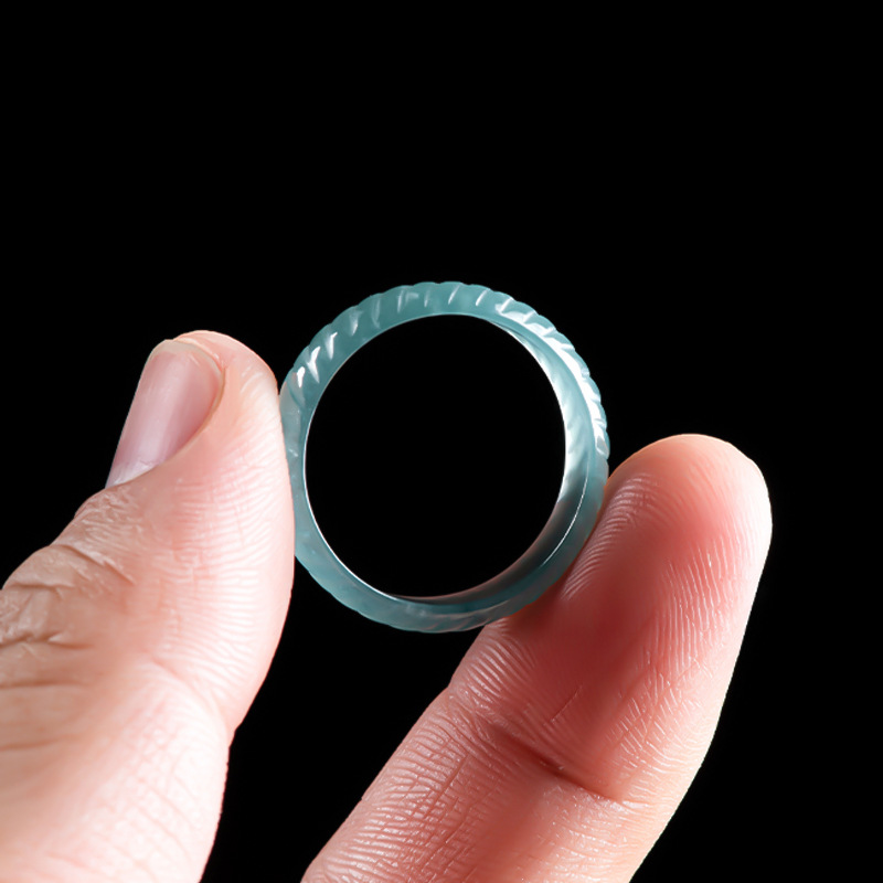Blue Real Burmese Jadeite Ring - Jewelry & Watches Store recension och pris