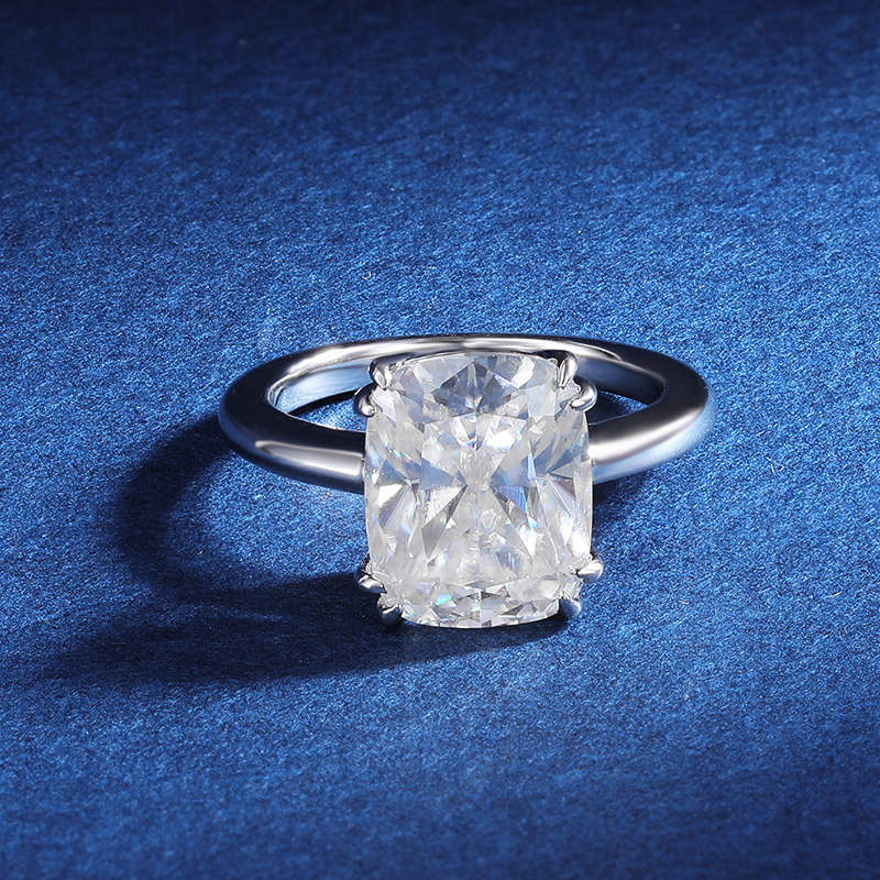 TBCYD 4CT 8*10MM D Color Cushi - Moissanite Ring recension och pris