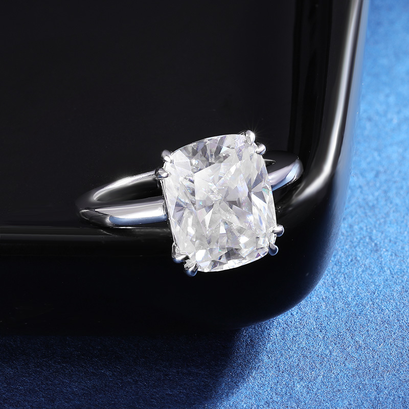 TBCYD 4CT 8*10MM D Color Cushi - Moissanite Ring recension och pris