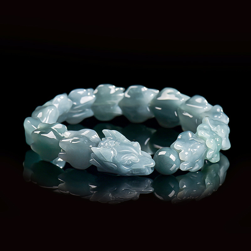 Blue Burmese Jadeite Dragon Br - Jewelry & Watches Store recension och pris