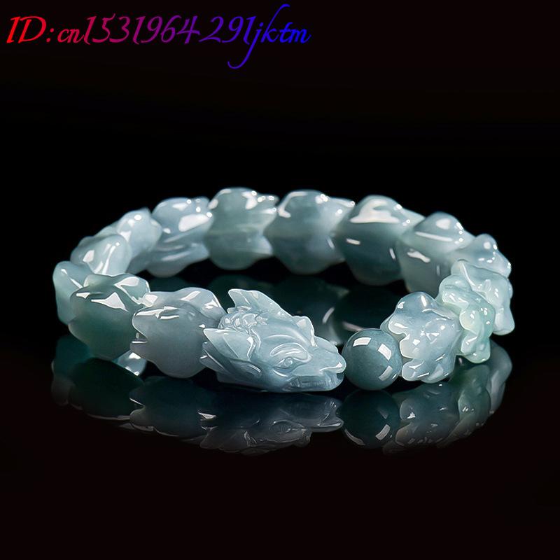 Blue Burmese Jadeite Dragon Br - Jewelry & Watches Store recension och pris