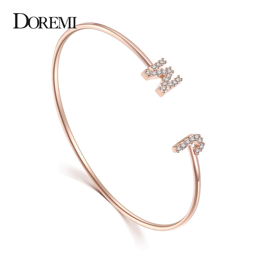 DOREMI Custom Letter Bracelet  - Cuff Bangle Bracelet recension och pris
