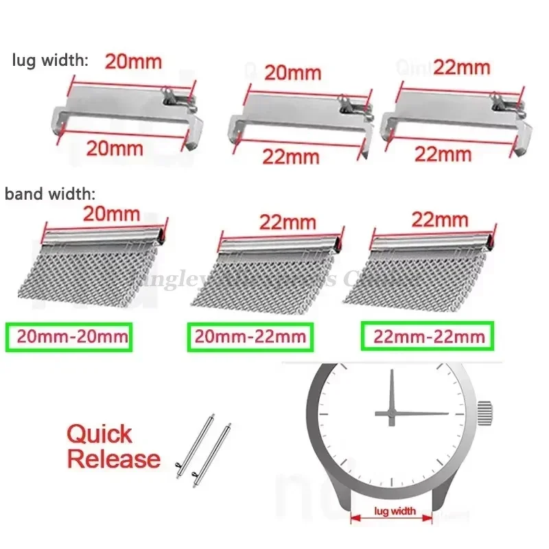 2pcs Watch Band Adapters 20mm  - Jewelry Stores Watches recension och pris